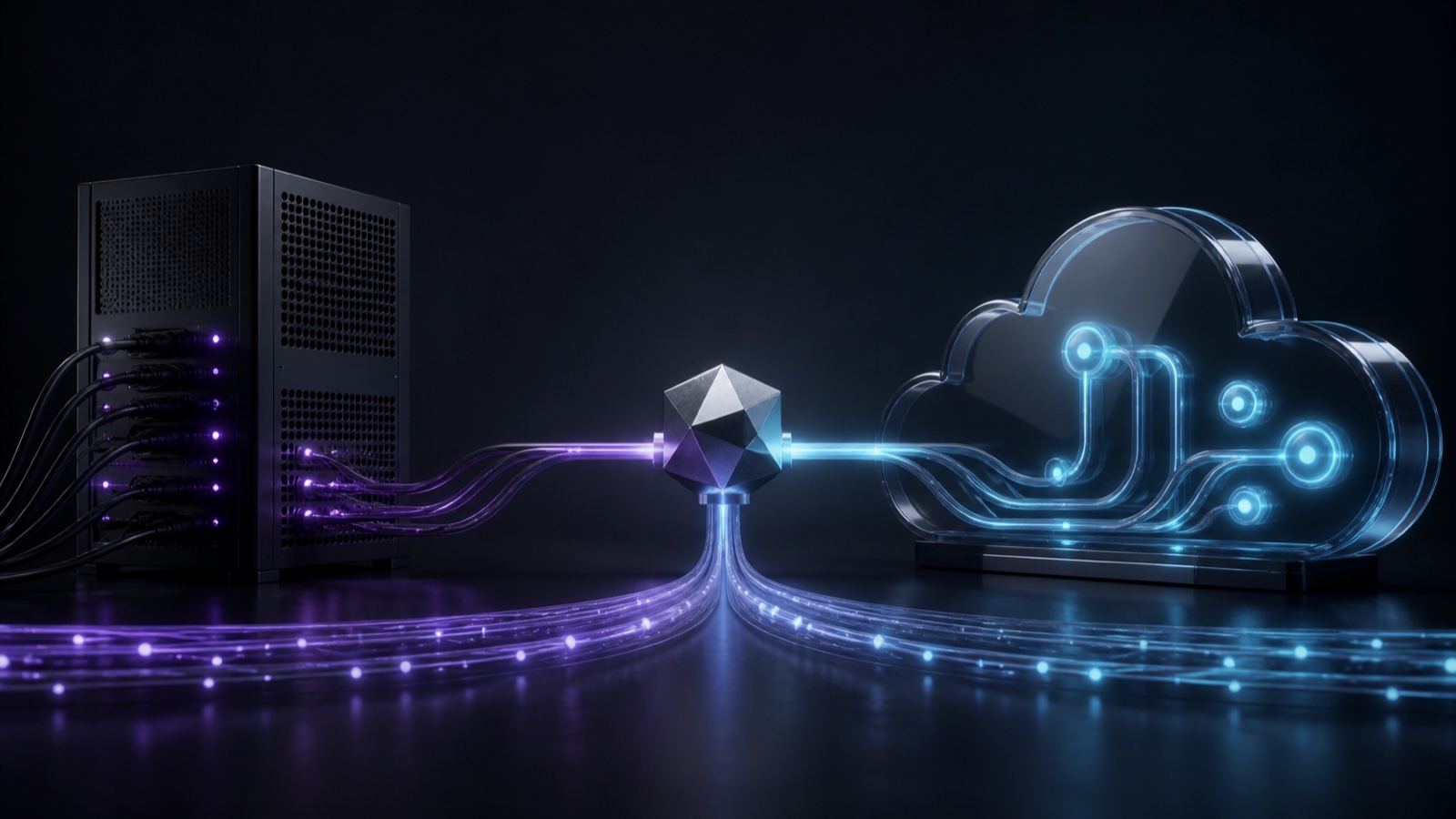 A self-hosted server and a cloud tracker connected to the same neutral campaign decision point