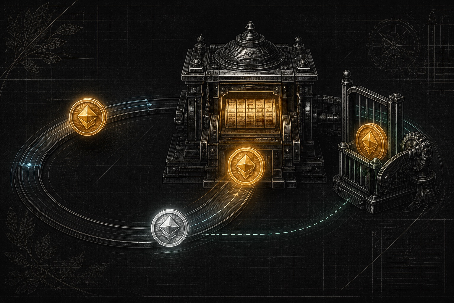 A conversion ledger accepts the first token while a guarded side gate safely holds an identical retry